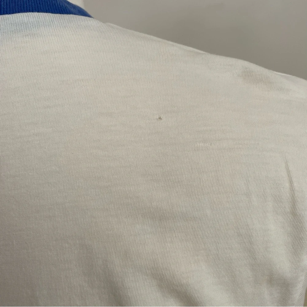 NWOT Stoned Immaculate West Coast Love Ringer Tee - White and Blue Large Cotton - Picture 7 of 8